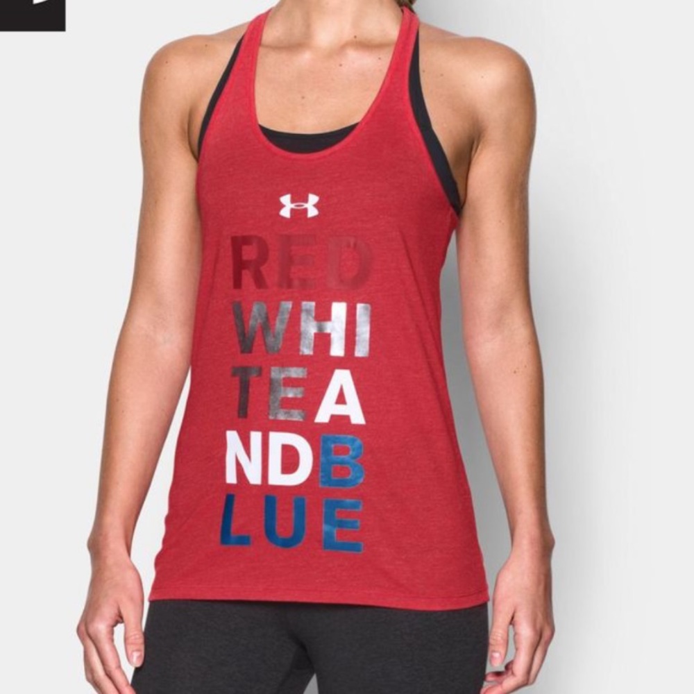 Under Armour Red White and Blue USA Tank Top